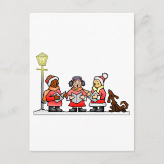 Cartão Postal De Festividades Caricaturas de Natal de Cartoon Estilizadas