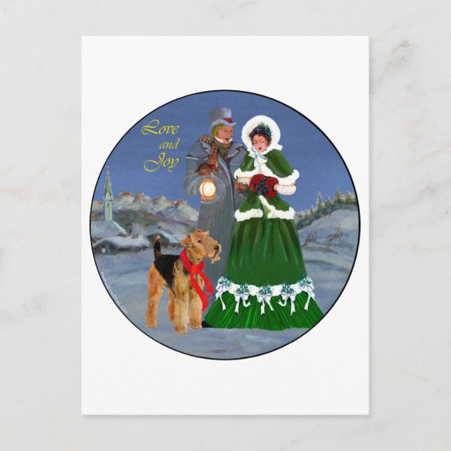 Cartão Postal De Festividades Carols de Natal (Frente)