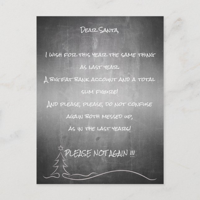 Cartão Postal De Festividades Caros bons Papais noeis (Frente)