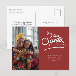 Cartão Postal De Festividades Caros Papais noeis, Nós Realmente Tentamos Foto