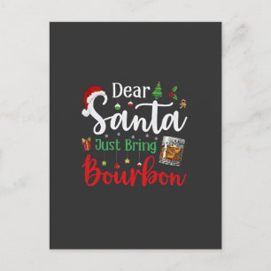 Cartão Postal De Festividades Caros Papais noeis, Tragam o Natal do Bebendo Bour