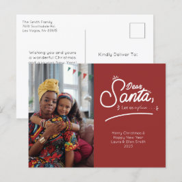 Cartão Postal De Festividades Caros Papais noeis, Vamos Explicar A Foto