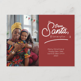 Cartão Postal De Festividades Caros Papais noeis, Vamos Explicar A Foto