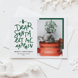 Cartão Postal De Festividades Caros Papais noeis Verdes Me Deixam Explicar Foto 