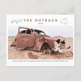 Cartão Postal De Festividades Carro vintage Abandonado