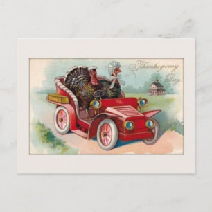 Cartão Postal De Festividades Carro vintage/cartão acção de graças de Turqui