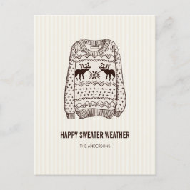 Cartão Postal De Festividades Carta postal de essenciais de férias do tempo de s