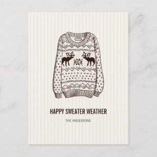 Cartão Postal De Festividades Carta postal de essenciais de férias do tempo de s