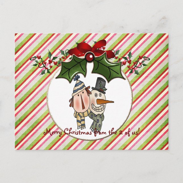 Cartão Postal De Festividades Cartão… 2 do Natal de nós (Frente)
