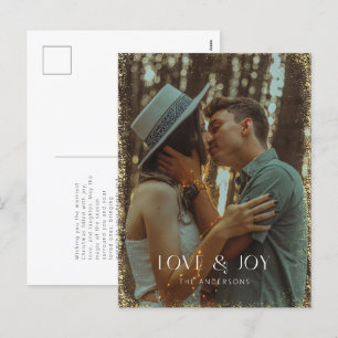 Cartão Postal De Festividades Cartão com fotos de Férias de Amor e Joy
