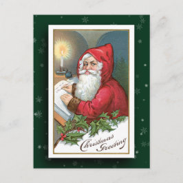 Cartão Postal De Festividades Cartão da imagem de Papai Noel do vintage