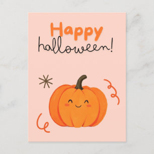 Cartão Postal De Festividades cartão de abóbora de halloween