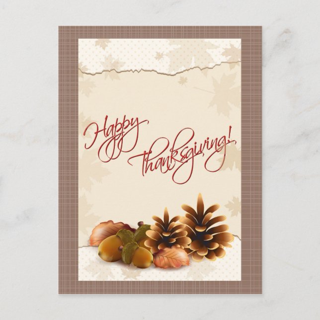 Cartão Postal De Festividades Cartão de Ação de Graças Belo (Frente)