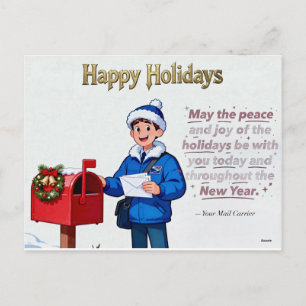 Cartão Postal De Festividades Cartão de Agradecimento ao Carteiro