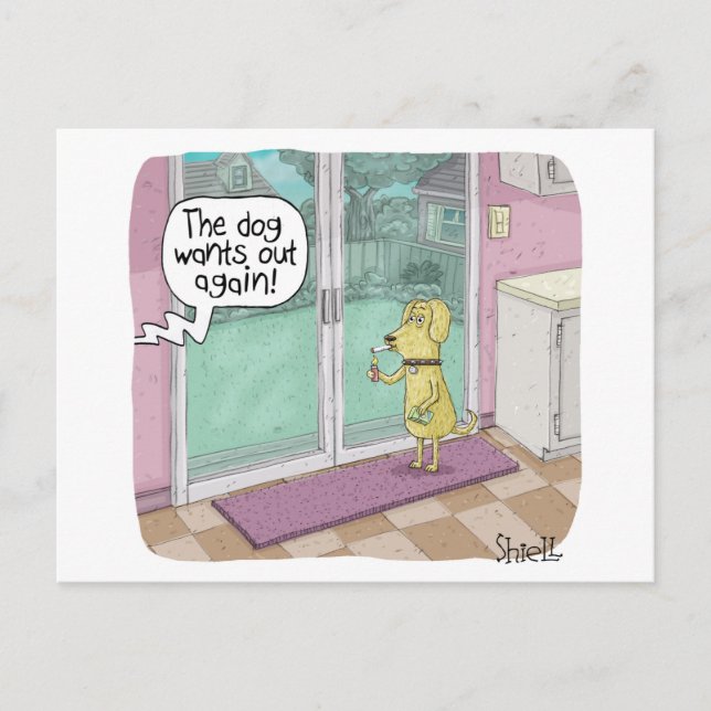 Cartão Postal De Festividades Cartão de aniversário engraçado para Cachorros (Frente)