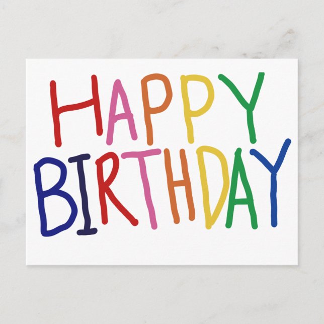 Cartão Postal De Festividades Cartão de Aniversário Feliz (Frente)