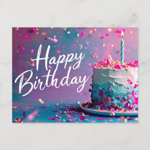 Cartão Postal De Festividades Cartão de Aniversário Feliz