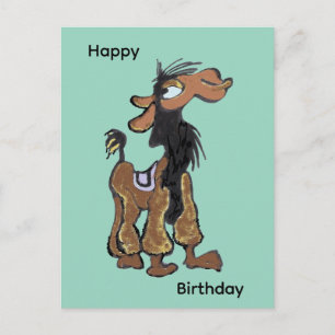 Cartão Postal De Festividades Cartão de Aniversário Feliz e Feliz da Cartoon Lla