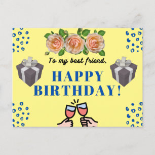 Cartão Postal De Festividades Cartão de aniversário para amigo
