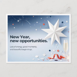Cartão Postal De Festividades Cartão de Ano Novo