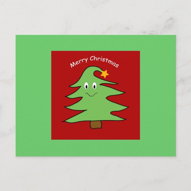 Cartão Postal De Festividades Cartão de Árvore de Natal engraçado (Frente)
