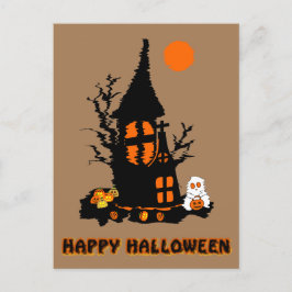 Cartão Postal De Festividades Cartão de Boas Festas de Halloween