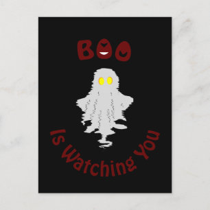 Cartão Postal De Festividades Cartão de Boas Festas de Halloween O Fantasma Es