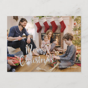 Cartão Postal De Festividades Cartão de Boas Festas de Natal com Foto de Férias