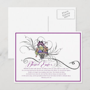 Cartão Postal De Festividades Cartão de Boas Festas de Páscoa