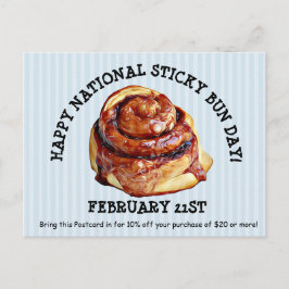 Cartão Postal De Festividades Cartão de Boas Festas do Sticky Bun Feliz