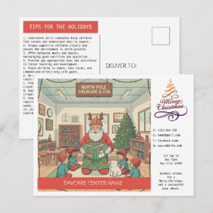 Cartão Postal De Festividades Cartão de Boas Festas para Creche