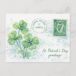 Cartão Postal De Festividades Cartão de Dia de São Patrício de Dublin