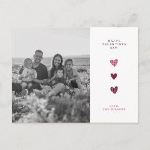Cartão Postal De Festividades Cartão de Dia dos Namorados Minimal Hearts