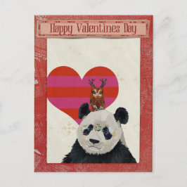 Cartão Postal De Festividades Cartão de dia dos namorados PANDA & OWL