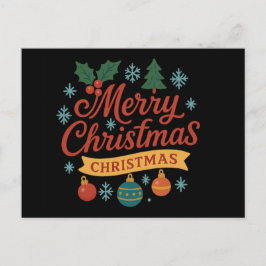 Cartão Postal De Festividades Cartão de Feriado de Natal Dobrado