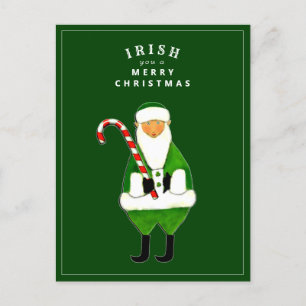 Cartão Postal De Festividades Cartão de Feriado de Saudação de Natal irlandês