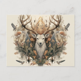 Cartão Postal De Festividades Cartão de Férias Artísticas Nórdico Retro Pagan