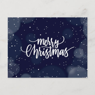 Cartão Postal De Festividades Cartão de Férias Azul Original para Feliz Natal