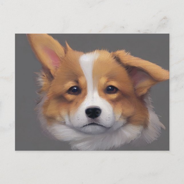 Cartão Postal De Festividades Cartão de Férias Corgi Cute (Frente)