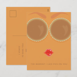 Cartão Postal De Festividades Cartão de Férias de Ação de Graças Pie Eyed