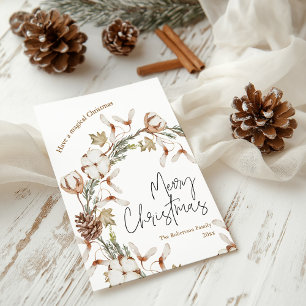 Cartão Postal De Festividades Cartão de Férias de Natal Minimalista
