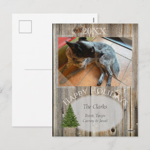 Cartão Postal De Festividades Cartão de Férias de Natal Rústico Naturalista HAMb