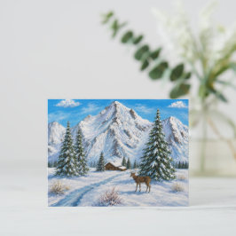 Cartão Postal De Festividades Cartão de Férias do Vale da Montanha Nevada