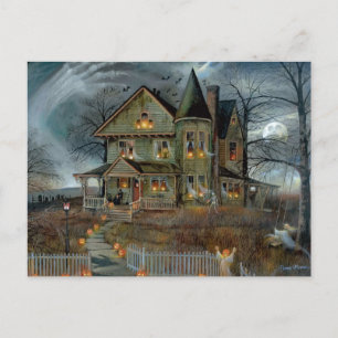 Cartão Postal De Festividades Cartão de Férias Dobrado Feliz Halloween