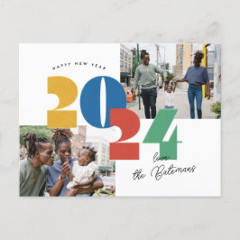 Cartão Postal De Festividades Cartão de Foto Plano de Ano Novo Carimbado
