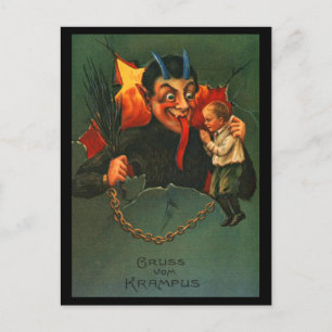 Cartão Postal De Festividades Cartão de Gruss Vom Krampus