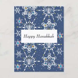 Cartão Postal De Festividades Cartão de Hanukkah Starflake