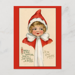 Cartão Postal De Festividades Cartão de Namorados Vitoriano para Crianças Bastan