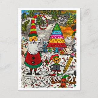 Cartão Postal De Festividades Cartão de Natal