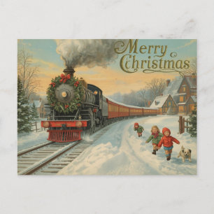 Cartão Postal De Festividades Cartão de Natal Antigo